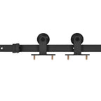 Porta Scorrevole 76x205 cm Vetro ESG Satinato Alluminio Nero