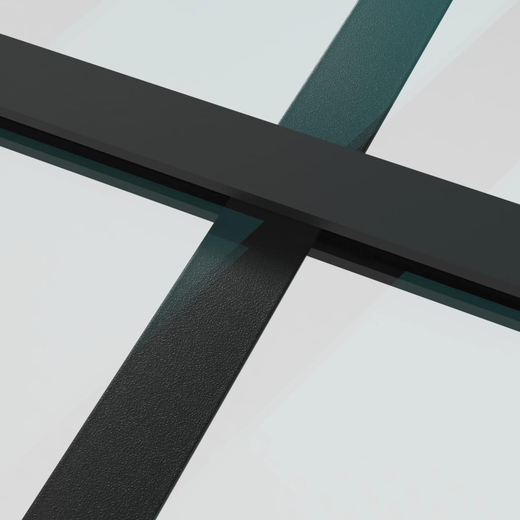 Porta Scorrevole 76x205 cm Vetro ESG Satinato Alluminio Nero