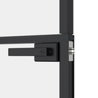 Porta Interna Nera Vetro Temperato Alluminio 76x201,5cm