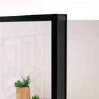 Porta Interna Nera 93x201,5cm Vetro Temperato Alluminio