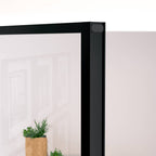 Porta Interna Nera 83x201,5cm Vetro Temperato Alluminio