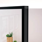 Porta Interna Nera 93x201,5cm Vetro Temperato Alluminio