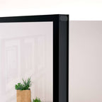 Porta Interna Nera 102x201,5 cm Vetro Temperato Alluminio