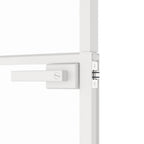 Porta Interna Bianca 83x201,5 cm Vetro Temperato Alluminio