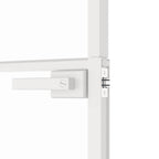Porta Interna Bianca 102,5x201,5 cm Vetro Temperato Alluminio Slim