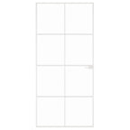 Porta Interna Bianca 93x201,5cm Vetro Temperato Alluminio Slim