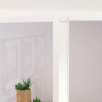 Porta Interna Bianca 102x201,5 cm Vetro Temperato Alluminio Slim