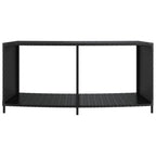Scaffali Portaoggetti 2 pz in Polyrattan Nero 105x45x55 cm