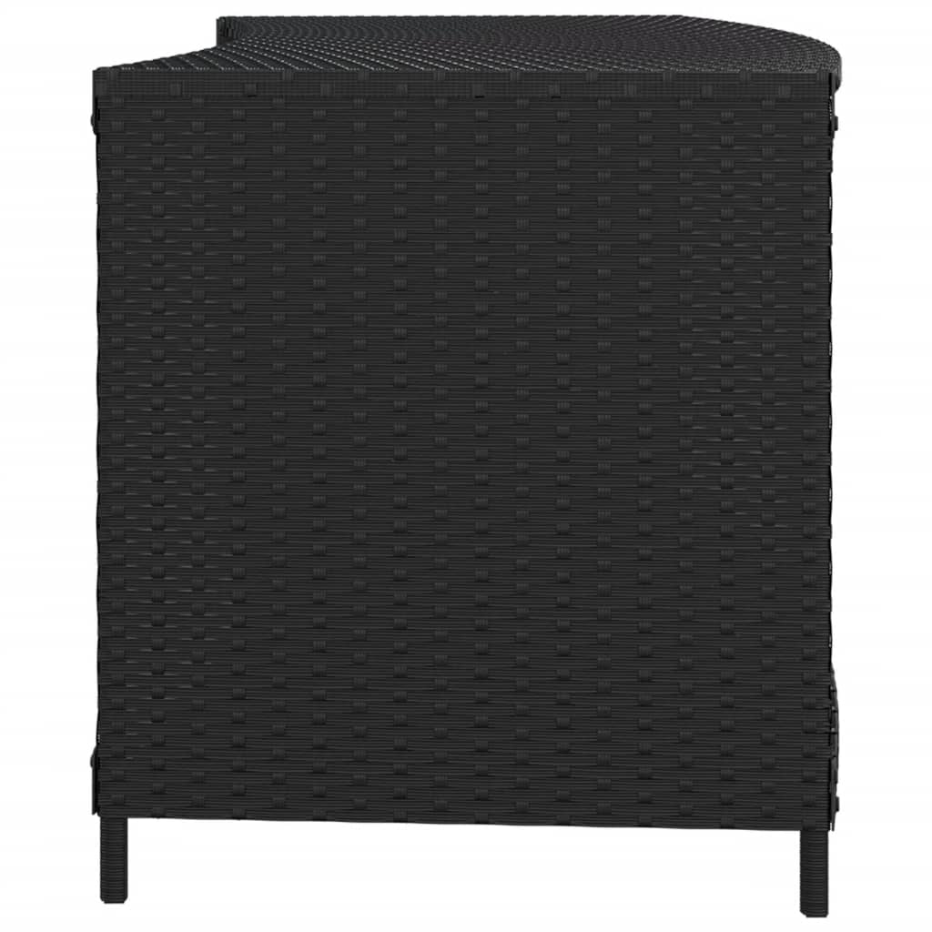 Scaffali Portaoggetti 2 pz in Polyrattan Nero 105x45x55 cm