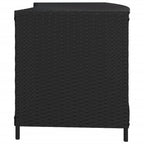 Scaffali Portaoggetti 2 pz in Polyrattan Nero 105x45x55 cm