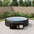 Scaffali Portaoggetti 2 pz in Polyrattan Nero 105x45x55 cm