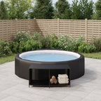 Scaffali Portaoggetti 2 pz in Polyrattan Nero 105x45x55 cm