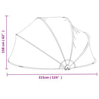 Cupola per Piscina Rotonda 315x158 cm PVC Trasparente