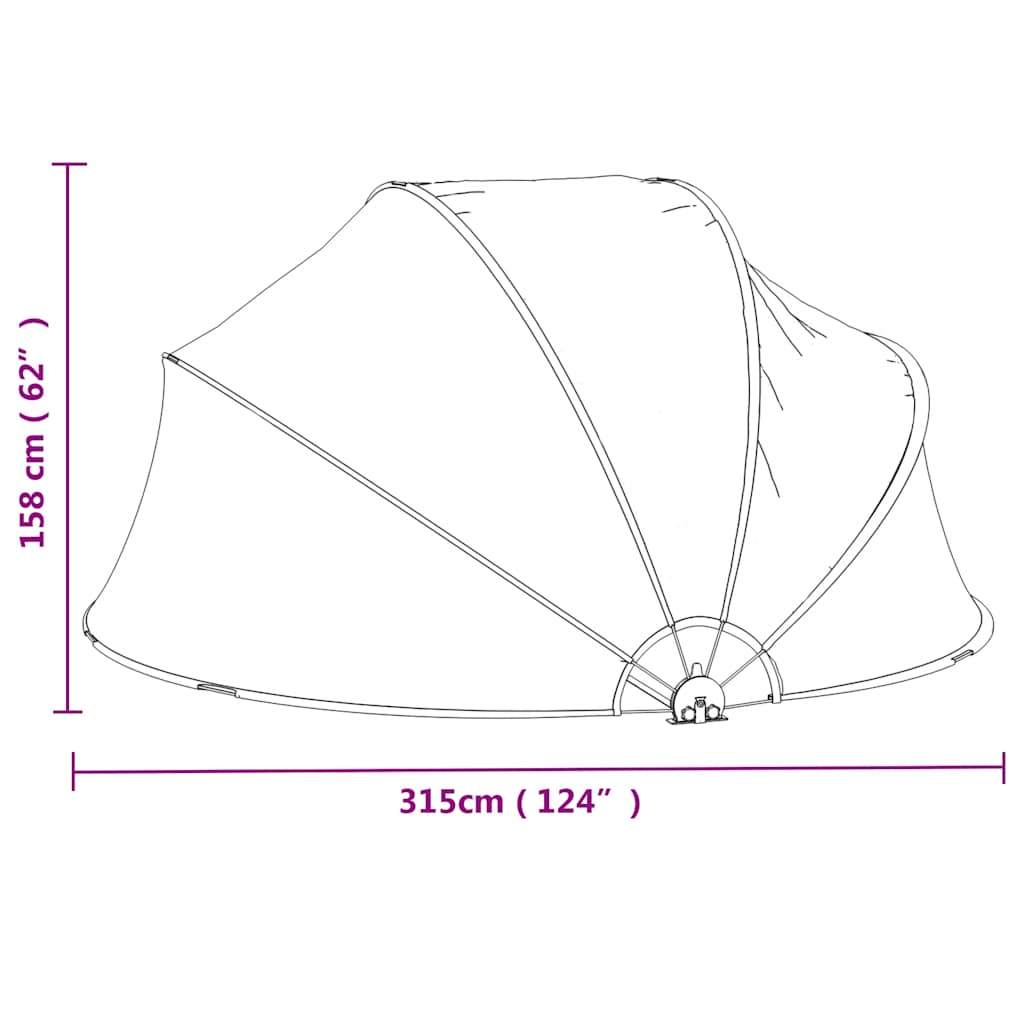 Cupola per Piscina Rotonda 315x158 cm PVC Trasparente
