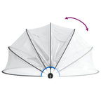 Cupola per Piscina Rotonda 406x203 cm PVC con Struttura in Fibra di Vetro