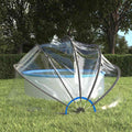 Cupola per Piscina Rotonda 406x203 cm PVC con Struttura in Fibra di Vetro