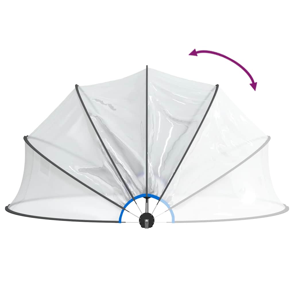 Cupola per Piscina Rotonda 467x234 cm PVC Trasparente