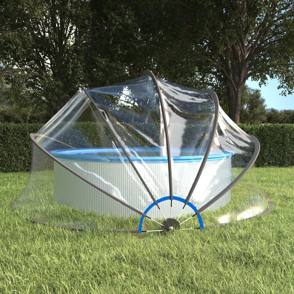 Cupola per Piscina Rotonda 467x234 cm PVC Trasparente