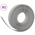 Bordature da Giardino 2 pz Grigie 10 m 10 cm Polietilene