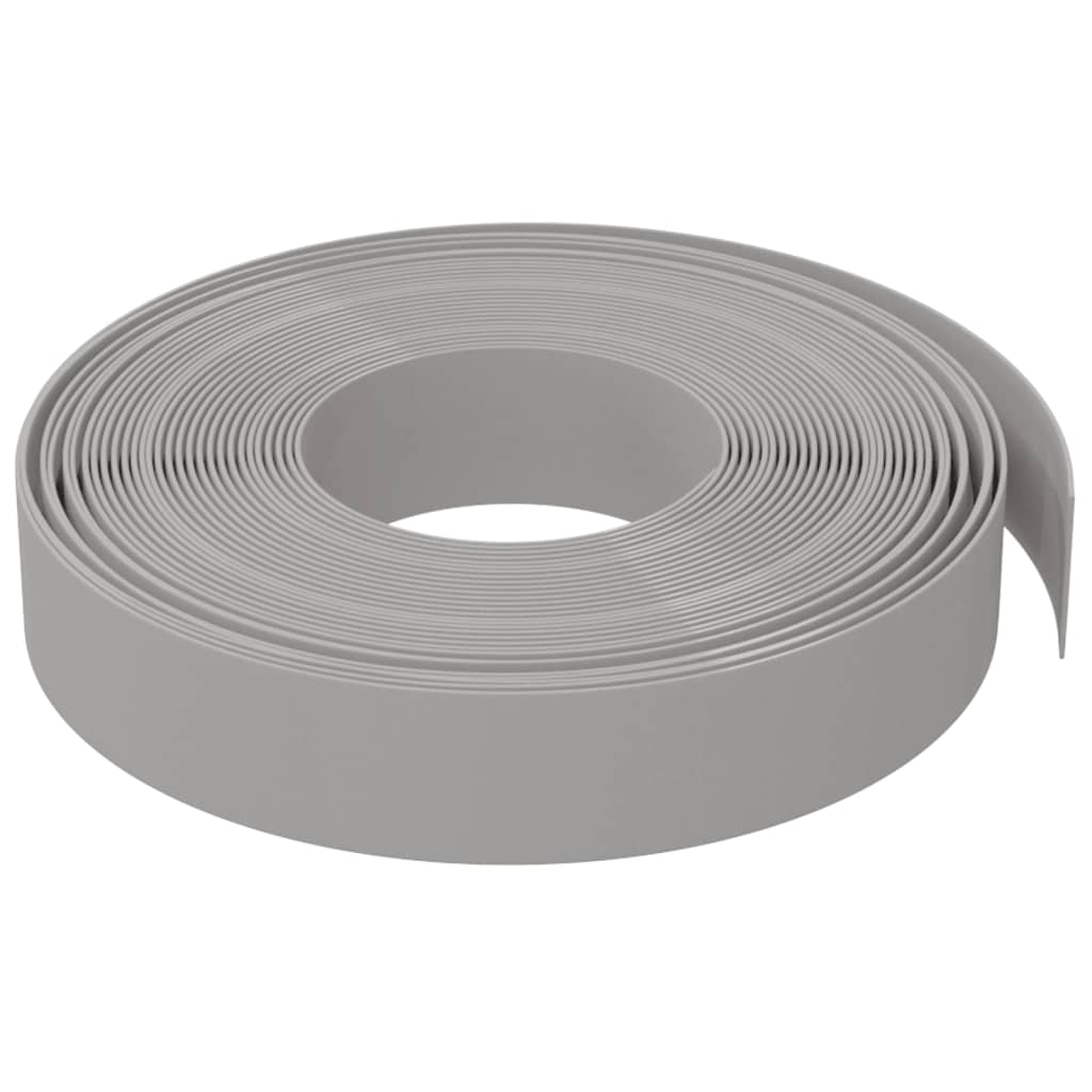 Bordature da Giardino 2 pz Grigie 10 m 10 cm Polietilene