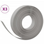 Bordature da Giardino 3 pz Grigie 10 m 10 cm Polietilene