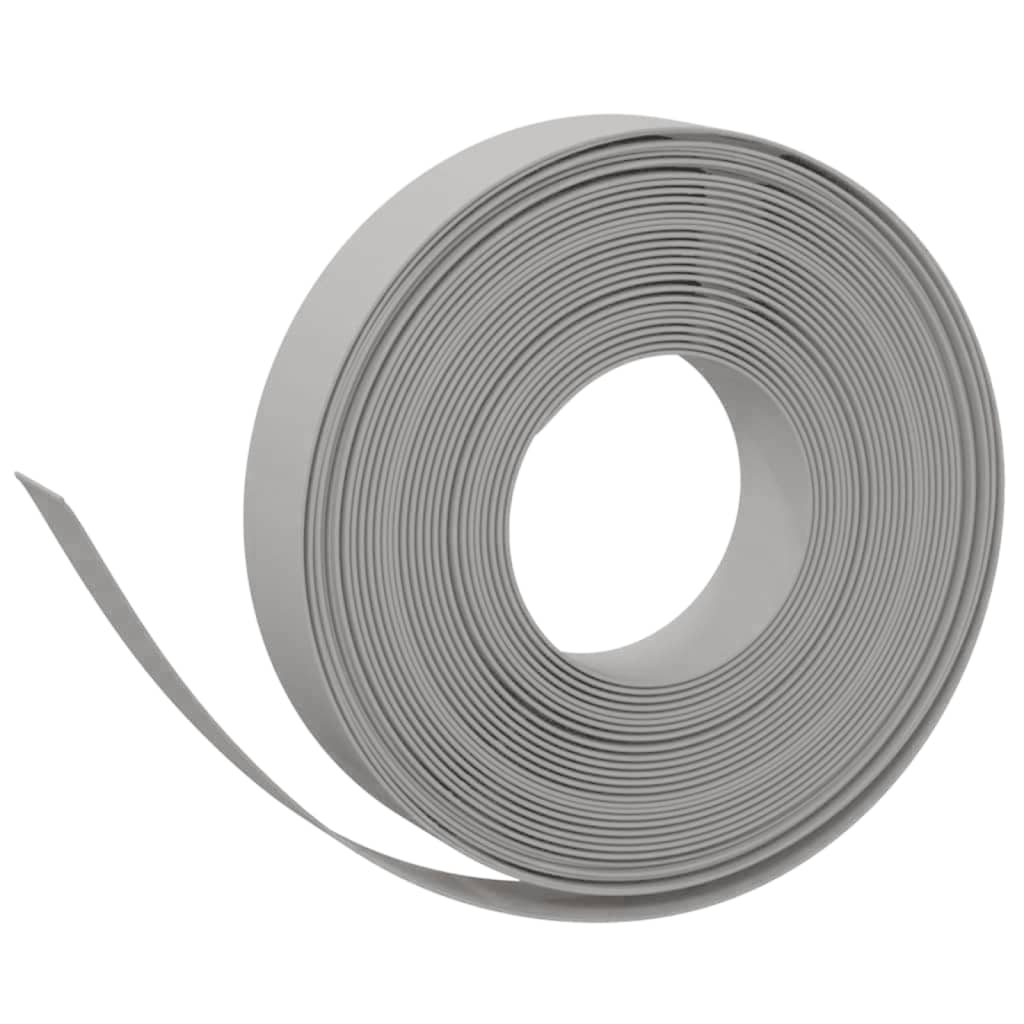 Bordature da Giardino 3 pz Grigie 10 m 10 cm Polietilene