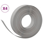 Bordature da Giardino 4 pz Grigie 10 m 10 cm Polietilene