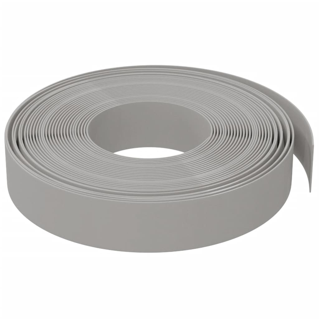 Bordature da Giardino 4 pz Grigie 10 m 10 cm Polietilene