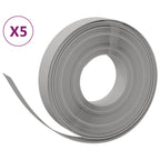 Bordature da Giardino 5 pz Grigie 10 m 10 cm Polietilene