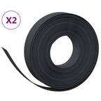 Bordature da Giardino 2 pz Nere 10 m 10 cm Polietilene