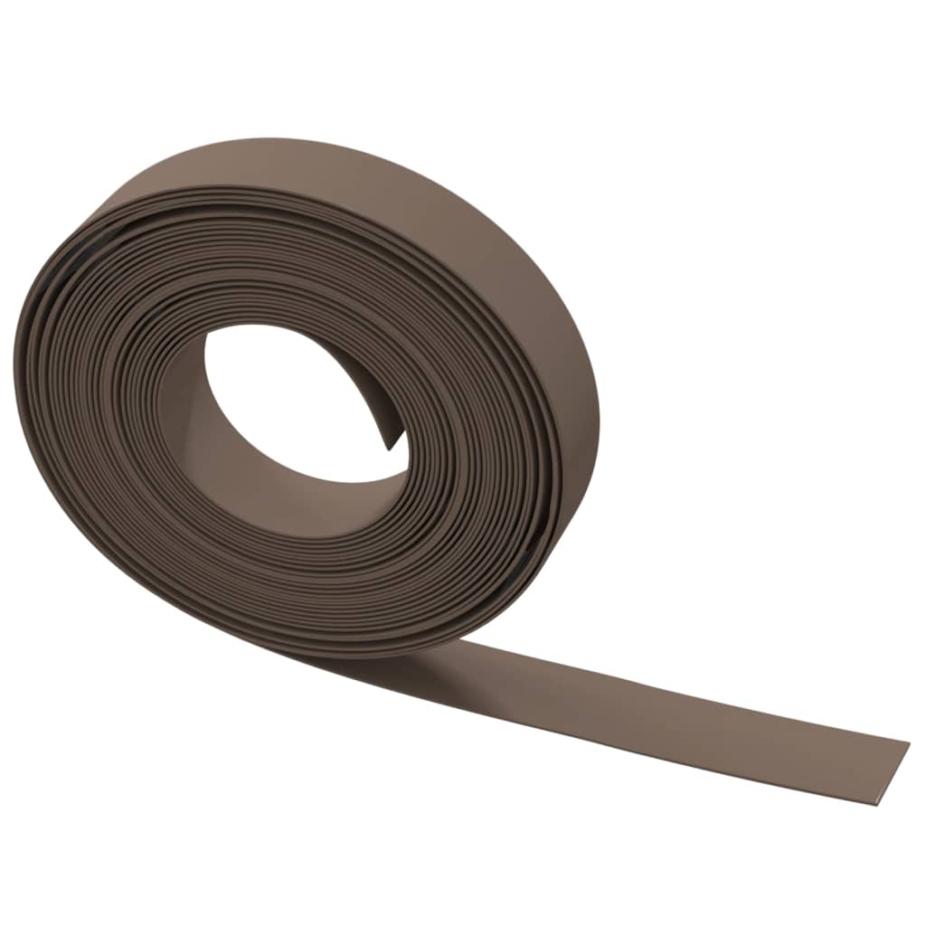 Bordature da Giardino 4 pz Marrone 10 m 10 cm Polietilene