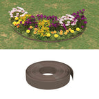 Bordature da Giardino 4 pz Marrone 10 m 10 cm Polietilene