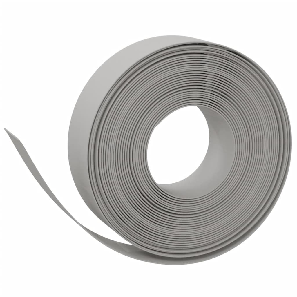 Bordature da Giardino 2 pz Grigie 10 m 15 cm Polietilene