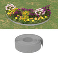 Bordature da Giardino 2 pz Grigie 10 m 15 cm Polietilene