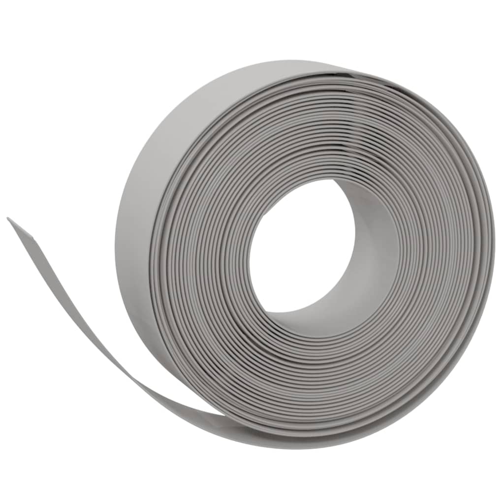 Bordature da Giardino 3 pz Grigie 10 m 15 cm Polietilene