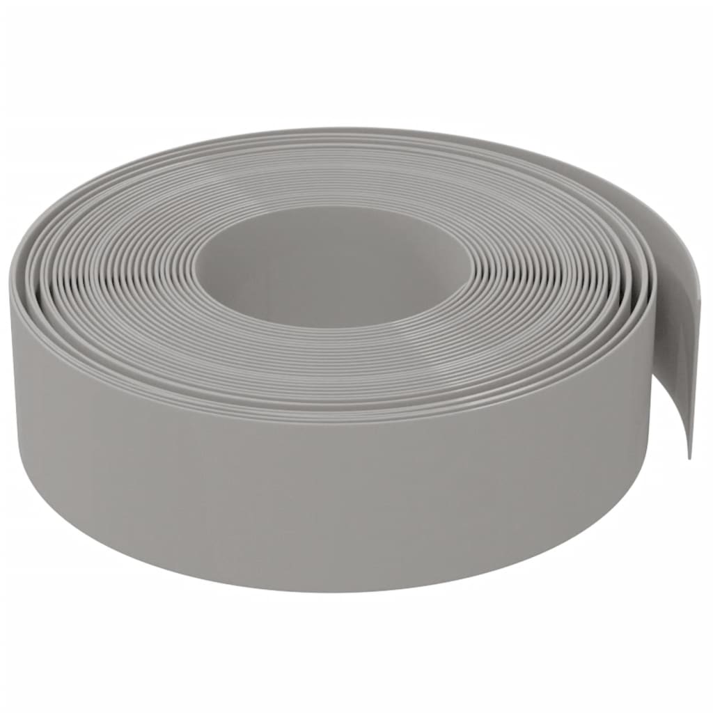 Bordature da Giardino 3 pz Grigie 10 m 15 cm Polietilene