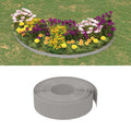 Bordature da Giardino 3 pz Grigie 10 m 15 cm Polietilene