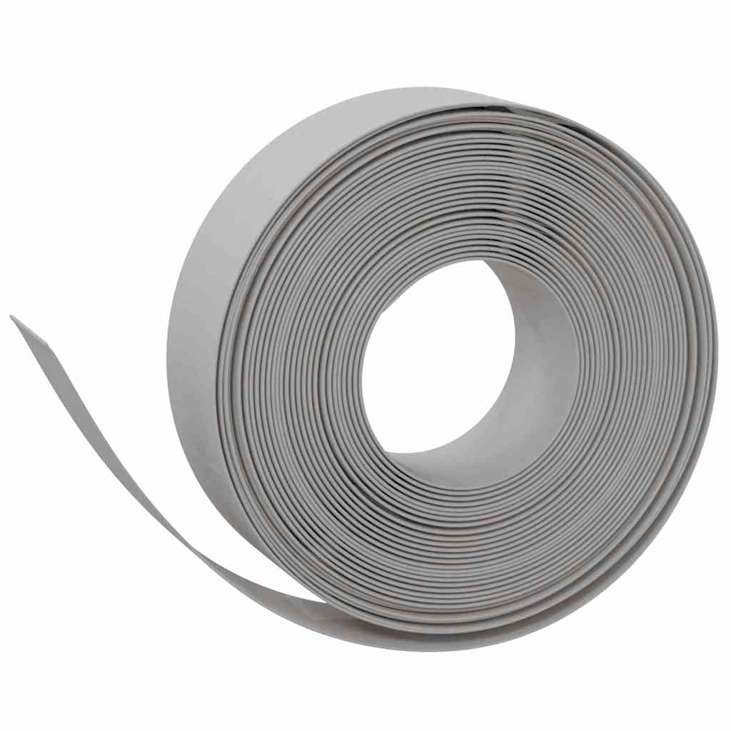 Bordature da Giardino 4 pz Grigie 10 m 15 cm Polietilene