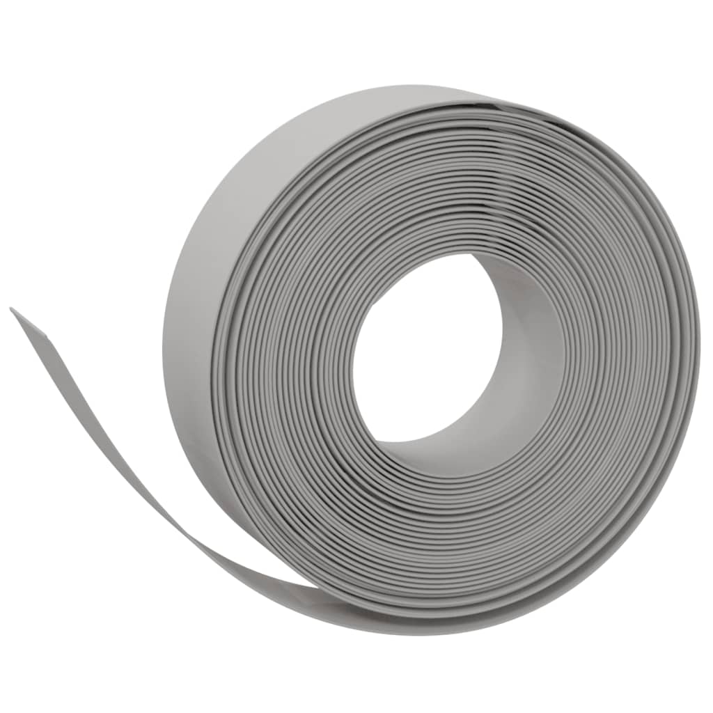 Bordature da Giardino 5 pz Grigie 10 m 15 cm Polietilene