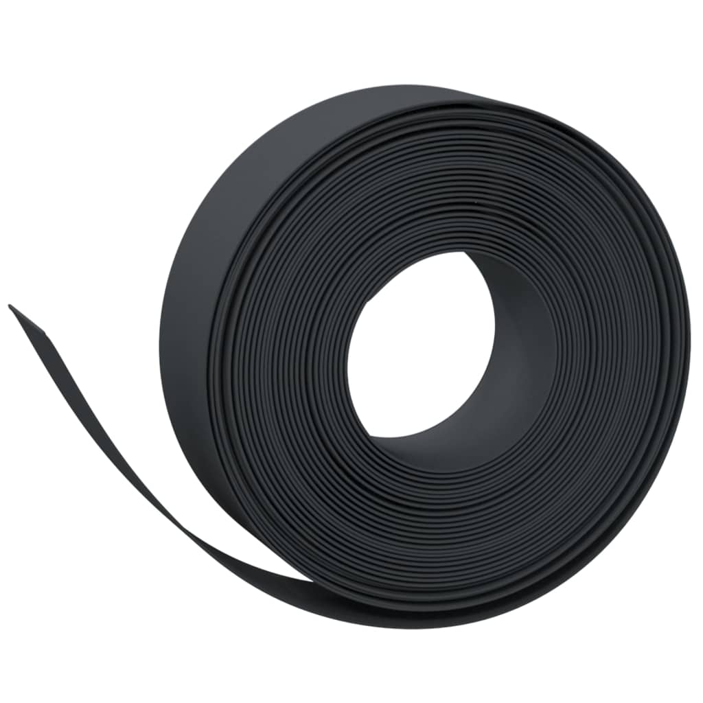 Bordature da Giardino 3 pz Nere 10 m 15 cm Polietilene