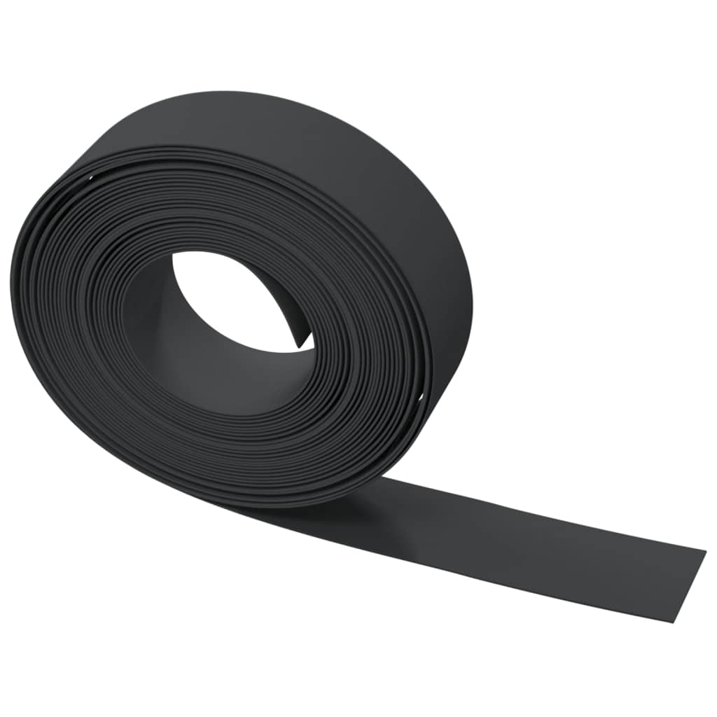 Bordature da Giardino 3 pz Nere 10 m 15 cm Polietilene