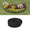 Bordature da Giardino 4 pz Nere 10 m 15 cm Polietilene
