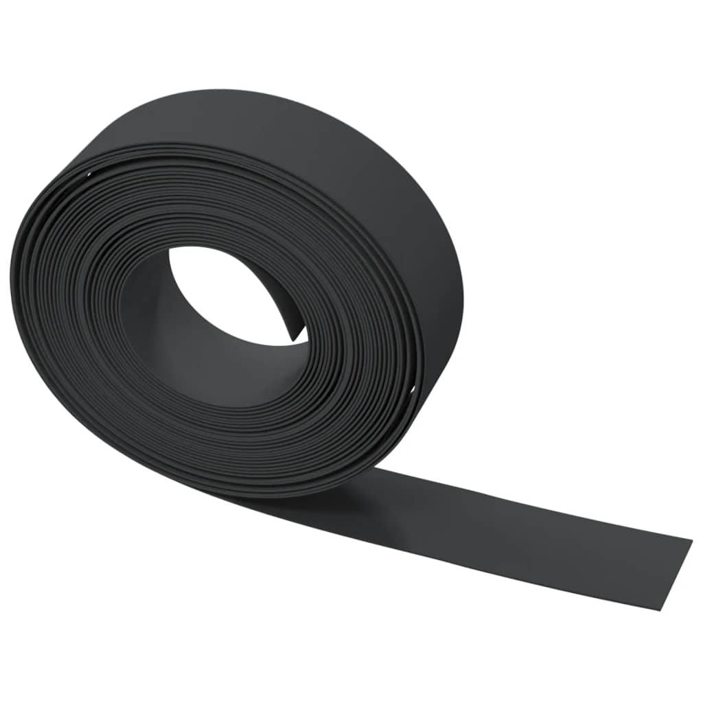 Bordature da Giardino 5 pz Nere 10 m 15 cm Polietilene