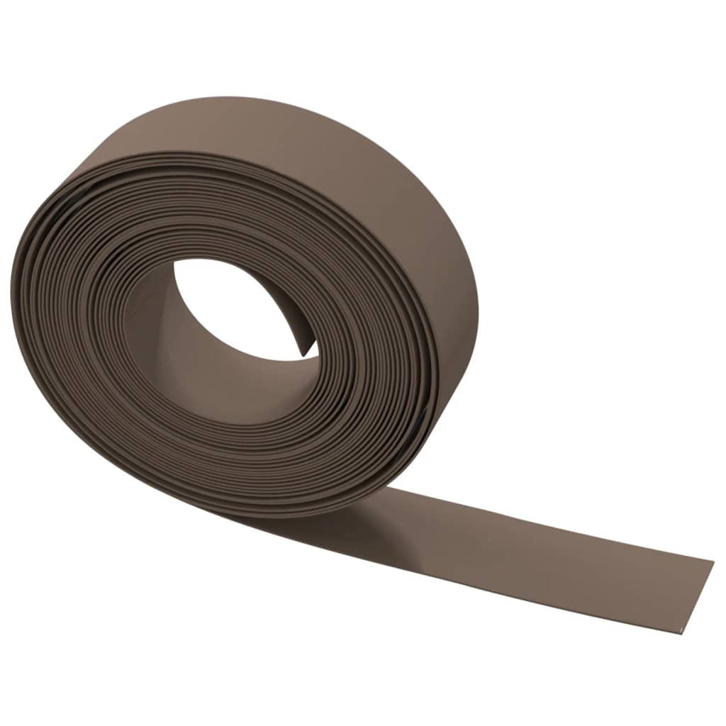 Bordature da Giardino 2 pz Marroni 10 m 15 cm Polietilene