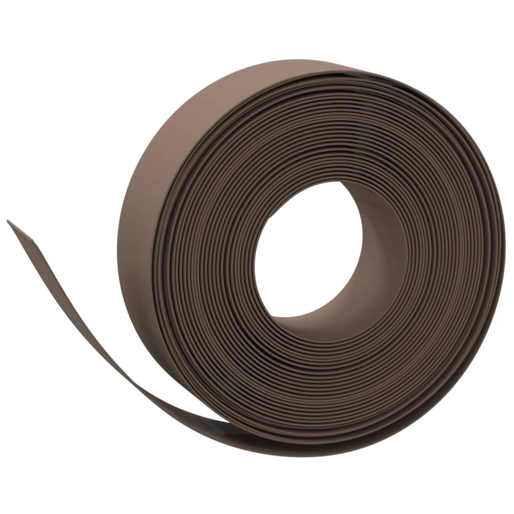 Bordature da Giardino 3 pz Marrone 10 m 15 cm Polietilene