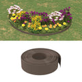 Bordature da Giardino 4 pz Marroni 10 m 15 cm Polietilene