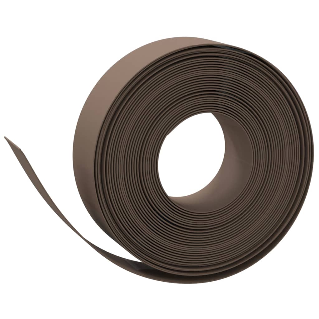 Bordature da Giardino 5 pz Marroni 10 m 15 cm Polietilene