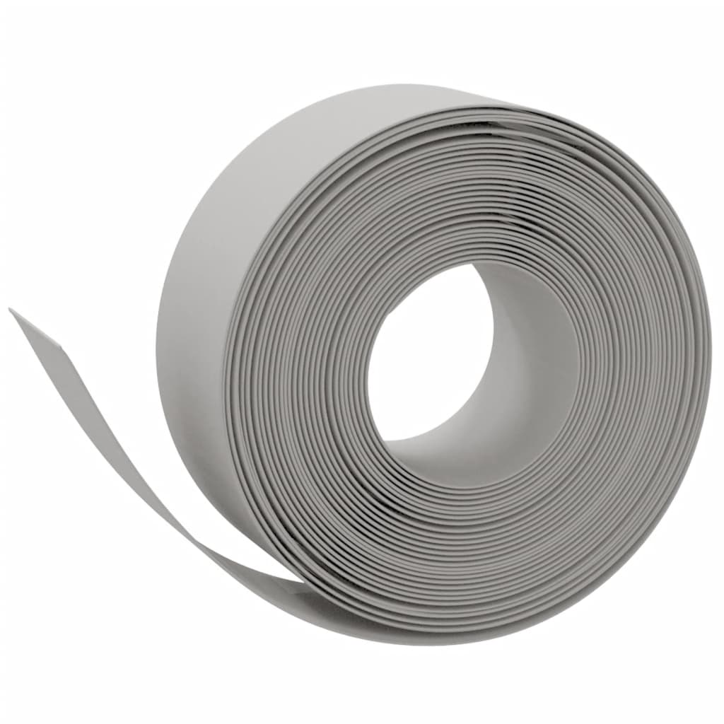 Bordature da Giardino 2 pz Grigie 10 m 20 cm Polietilene