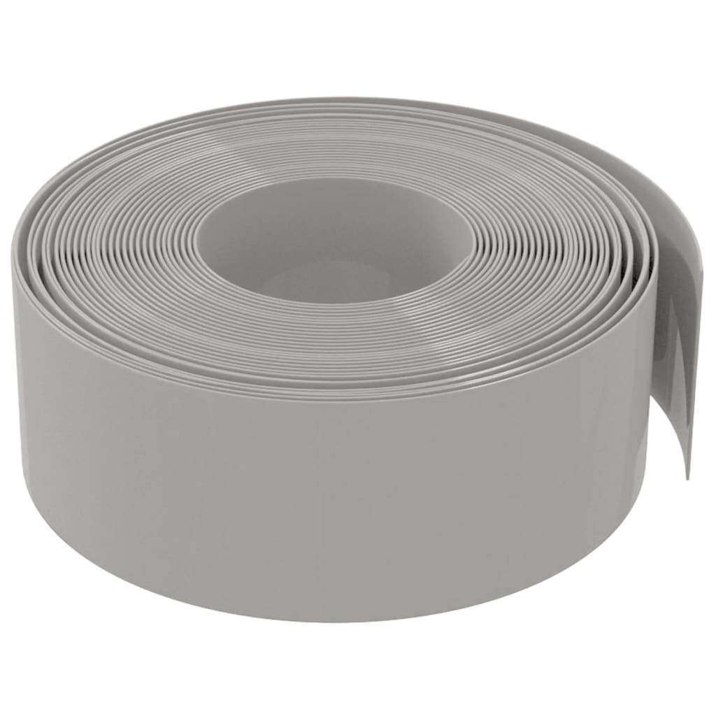Bordature da Giardino 2 pz Grigie 10 m 20 cm Polietilene