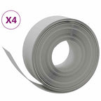 Bordature da Giardino 4 pz Grigie 10 m 20 cm Polietilene